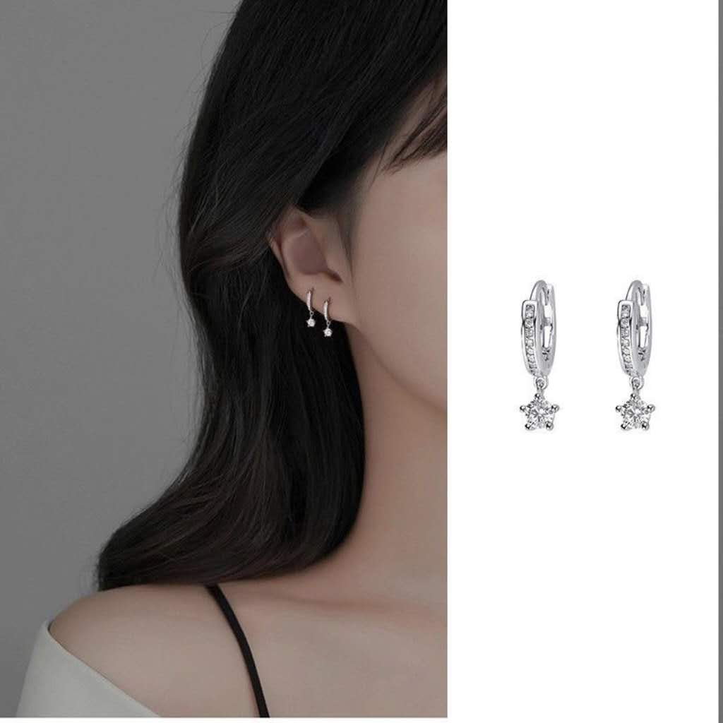 999-Sliver Zircon Earring