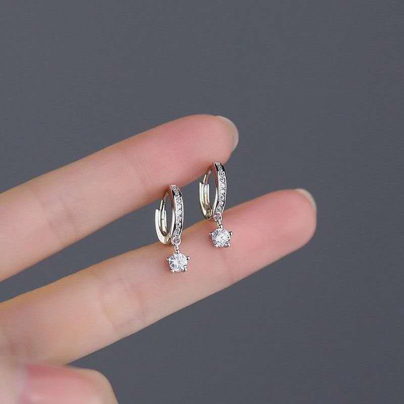 999-Sliver Zircon Earring